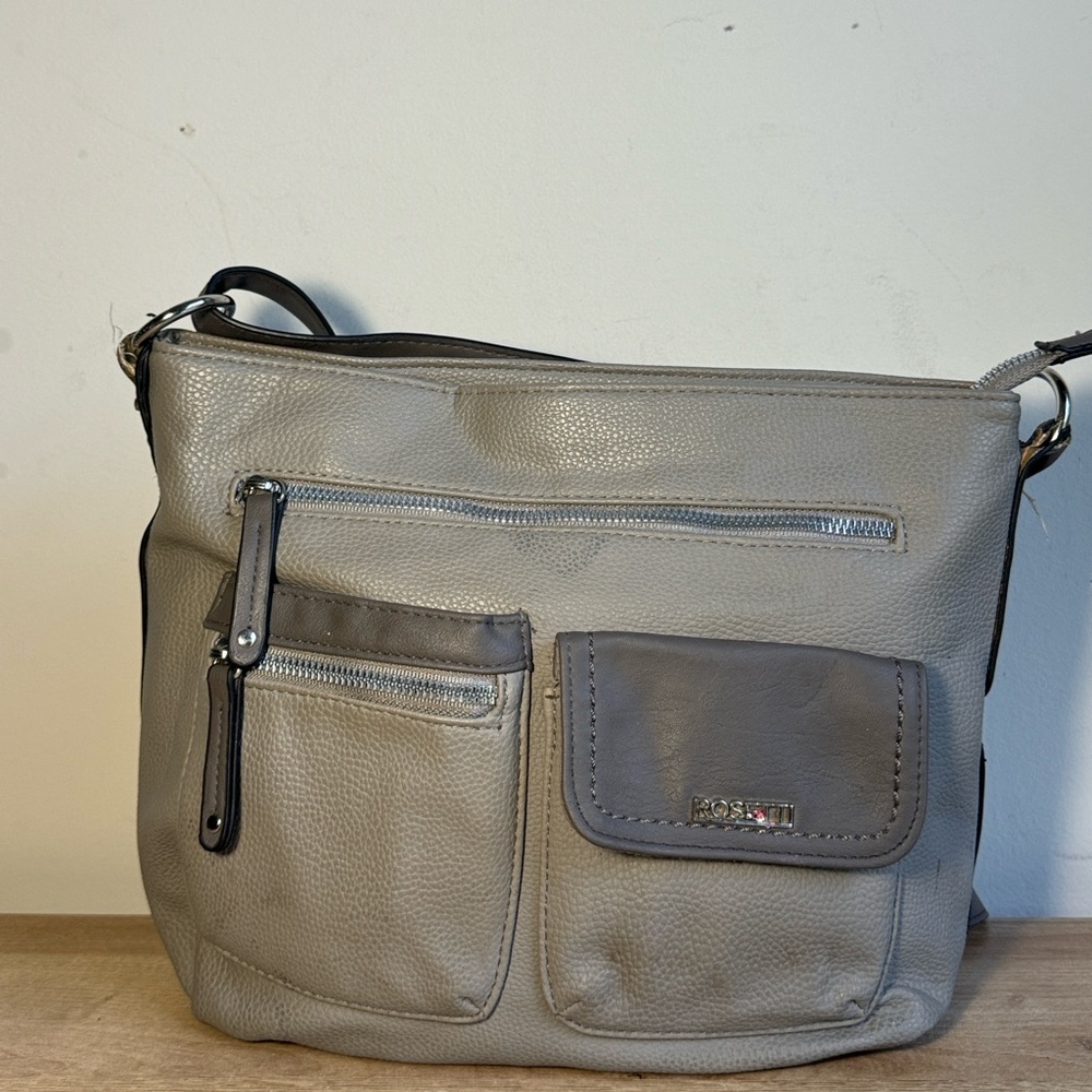 Rosetti Gray Crossbody Bag with Pockets - Picture 5 of 7